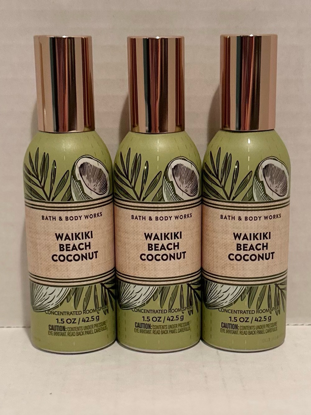 Bath & Body NEW (3) Waikiki Beach Coconut Concentrated Room Sprays